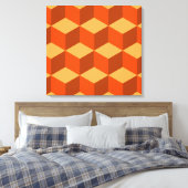Toile Cubes orange (Insitu(Chambre))