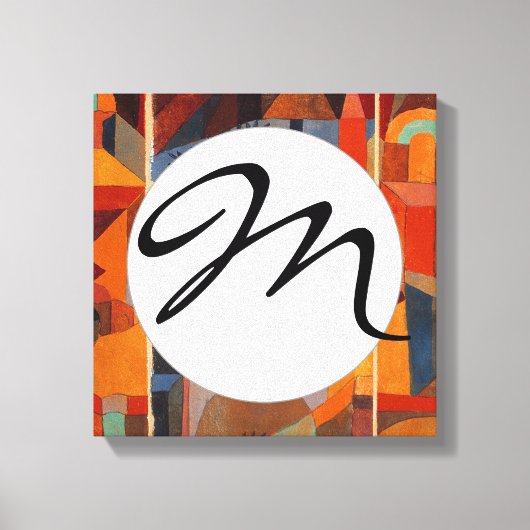 Toile Cubisme Abstrait coloré Klee Temple Gardens (Recto)