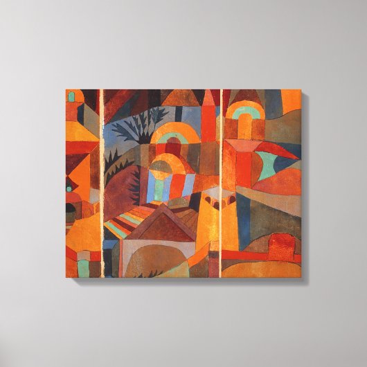 Toile Cubisme Abstrait coloré Klee Temple Gardens (Recto)