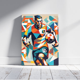 Toile Cubisme du joueur de footballCanvas Imprimer