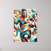 Toile Cubisme du joueur de footballCanvas Imprimer (Recto)