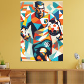 Toile Cubisme du joueur de footballCanvas Imprimer (Insitu(Salon))