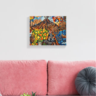 Toile Cubisme sicilien : L'Âme de mille visages