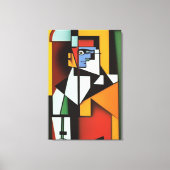 Toile Cubiste de barman Abstrait (Recto)
