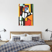 Toile Cubiste de barman Abstrait (Insitu(Chambre))