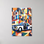 Toile Cubiste de voiture de police Imprimer (Recto)