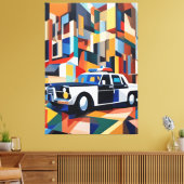 Toile Cubiste de voiture de police Imprimer (Insitu(Salon))