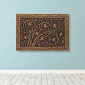 Toile Cuir à outils Brown Art Nouveau Floral (Insitu (Plancher de Bois))