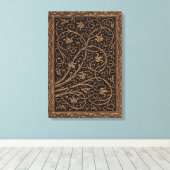 Toile Cuir à outils Brown Art Nouveau Floral (Insitu (Plancher de Bois))