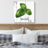Toile CUISINE BASIL FEUILLE Blanc Bois rustique Ferme Cu (Insitu(Chambre))