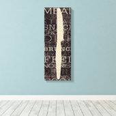 Toile Cuisine couteau avec mots (Insitu (Plancher de Bois))