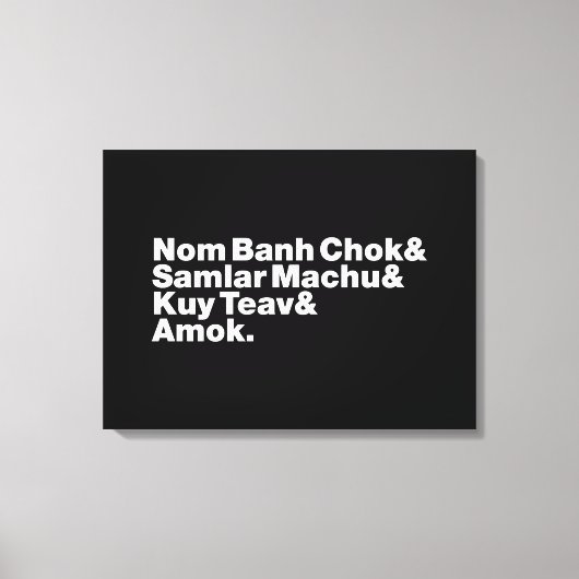 Toile Cuisine de rue Cambodgienne / Khmer (Recto)