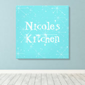 Toile Cuisine les années 50 Retro Personnalisée Décor du (Insitu (Plancher de Bois))