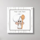 Toile cuisine mignonne souris ajouter du texte cuisine (Recto)