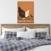 Toile Cuisine moderne Sandy-orange Hen & Chick (Insitu(Chambre))