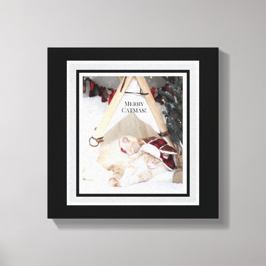 Toile Cuite Kitties Joyeux Catmas Canvas de Noël (Recto)