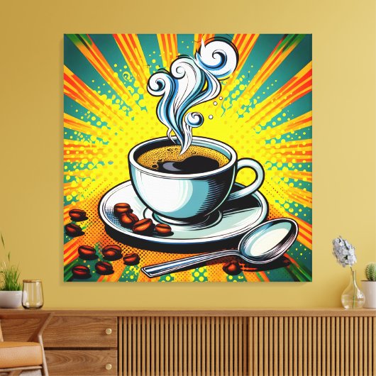 Toile Cup of Coffee Canvas Wall Art (Insitu(Salon))