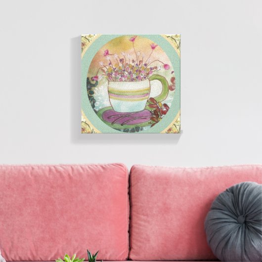 Toile Cup of Flowers-2 Canvas (Insitu(Salon))