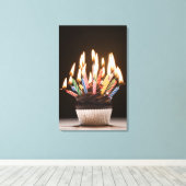 Toile Cupcake avec bougies d'anniversaire (Insitu (Plancher de Bois))
