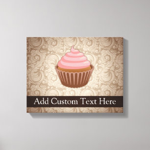 Toile Cupcake rose/Brown