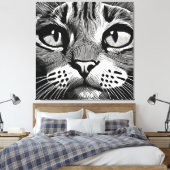Toile Curieux visage de chat (Insitu(Chambre))