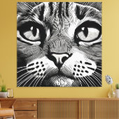Toile Curieux visage de chat (Insitu(Salon))