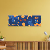 Toile Curiosité & AMOUR = Pièces de puzzle magiques (Insitu(Salon))