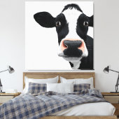 Toile Curiosité de vache en gros plan (Insitu(Chambre))