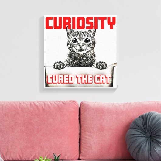 Toile Curiosité soignée Chat (Insitu(Salon))