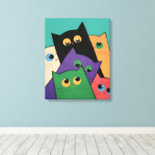 Toile Curious Cats (Insitu (Plancher de Bois))