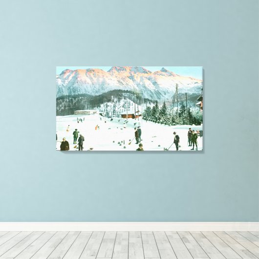 Toile Curling en Suisse (Insitu (Plancher de Bois))