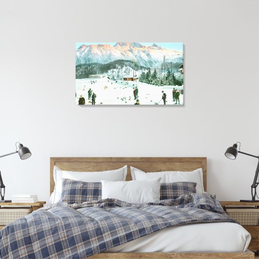 Toile Curling en Suisse (Insitu(Chambre))