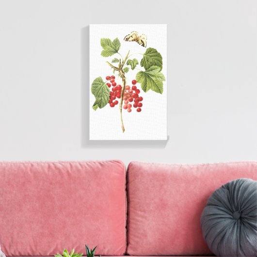 Toile currant rouge (Ribes rubrum) par Redouté (Insitu(Salon))