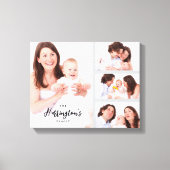 Toile Custom 4 Family Photos Collage Rectangle Frame (Recto)