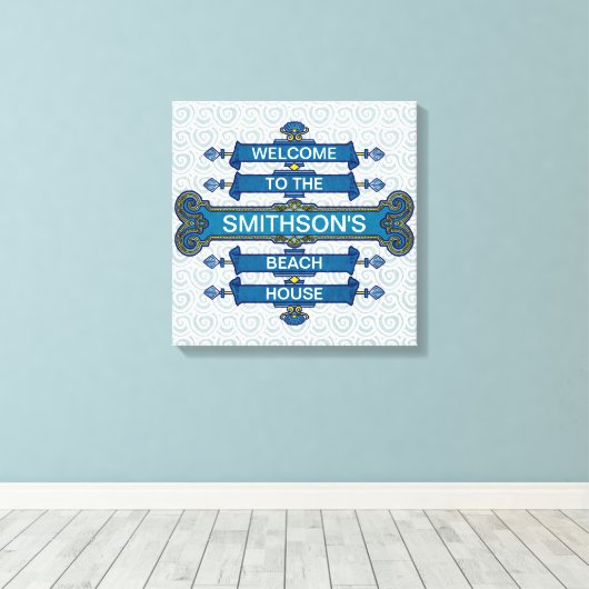 Toile Custom Blue Beach (Insitu (Plancher de Bois))