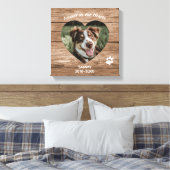 Toile Custom Chien Memorial Bois rustique et photo (Insitu(Chambre))