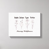 Toile Custom Children Name Wildflower Garden (Recto)