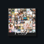 Toile Custom Family Portrait Photo Collage 50 Pictures<br><div class="desc">Turn your favorite photos into a stunning piece of wall art. This custom photo collage poster is the perfect way to tell your story, capturing a lifetime of memories in one beautiful display. With 100% personalization, you can easily upload your own photos and customize the text, fonts, and colors to...</div>