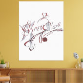Toile custom hand-drawn calligraphy art (Insitu(Salon))