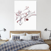 Toile  custom hand-drawn calligraphy art (Insitu(Chambre))
