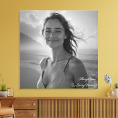 Toile Custom Her Portrait – Simple Photo Gift for Her (Insitu(Salon))