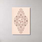 Toile Custom Mocha Rococo Lotus Ornamental Mandala (Recto)