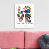 Toile Custom modern love 4 photo collage pour couples (Insitu(Salon))