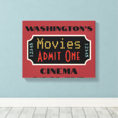 Toile Custom Movie Theater Sign Art (Insitu (Plancher de Bois))