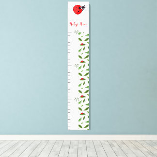 Toile Custom Name Ladybug Growth Chart for Kids