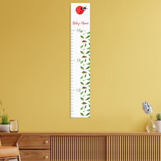Toile Custom Name Ladybug Growth Chart for Kids (Insitu(Salon))