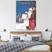 TOILE CUSTOM PÈRE NOËL CANVAS WRAP 1914 ST NICHOLAS COVE (Insitu(Chambre))