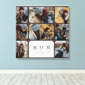 Toile Custom Personalized Love You Maman 8 Photo collage (Insitu (Plancher de Bois))