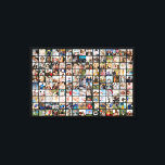 Toile Custom Photo Collage 150 Pictures Grid<br><div class="desc">Turn your favorite photos into a stunning piece of wall art. This custom photo collage poster is the perfect way to tell your story, capturing a lifetime of memories in one beautiful display. With 100% personalization, you can easily upload your own photos and customize the text, fonts, and colors to...</div>