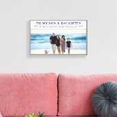 Toile Custom Son & Daughter's Day Family Photo Canvas (Insitu(Salon))